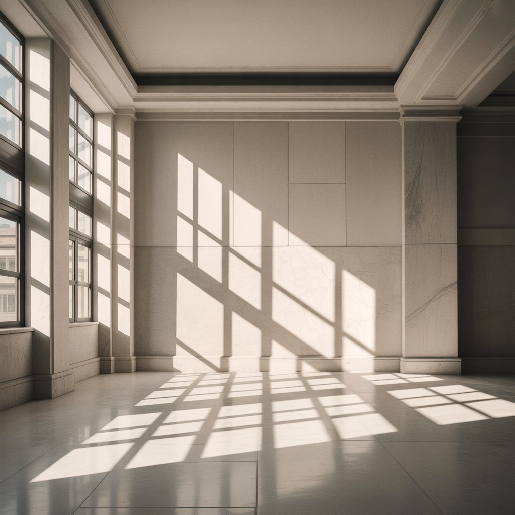 Architectural detail — sunlit stone, the firm's working environment